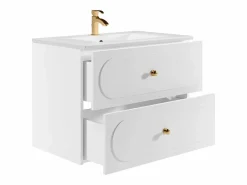 Mueble de baño suspendido con lavabo de encastre, 80 cm, SATOBAL^Vente-unique