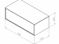 Mueble de baño suspendido , An. 94 x Al. 32 cm, TEANA^Vente-unique New