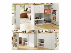 Mueble de bar giratorio y plegable - con 2 cajones y 1 puerta -^ModernLuxe Discount