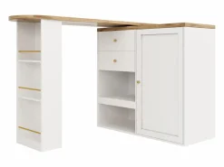 Mueble de bar giratorio y plegable - con 2 cajones y 1 puerta -^ModernLuxe Discount