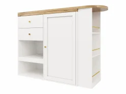 Mueble de bar giratorio y plegable - con 2 cajones y 1 puerta -^ModernLuxe Discount