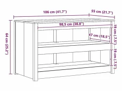 vidaxl Cocina Completa|Mueble de Cocina 106 x 55 x 64 cm Madera de pino macizo