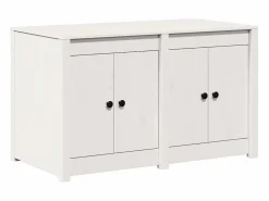 vidaxl Mueble de Cocina 106 x 55 x 64 cm Madera maciza de Pino Blanco Clearance