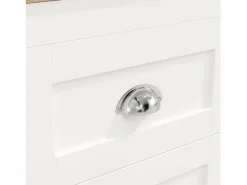 ModernLuxe Aparador De Cocina|Mueble de cocina - 120x40x179 cm - 4 puertas y 3 cajones - con iluminación LED -