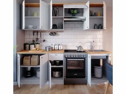 Vicco Cocina Completa|Mueble de cocina 240x60x81.6 bergamo