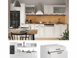 Vicco Mueble de cocina casa de campo blanca/blanca 350x46x81.6 r-line Blanco Online
