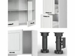 Vicco Mueble de cocina casa de campo blanca/blanca 350x46x81.6 r-line Blanco Online