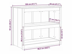 Mueble de Cocina con estante Roble Marrón 106 x 55 x 92 cm^vidaxl Online