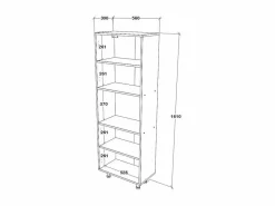 Mueble de cocina haaus Arno, 4 puertas, , 56 x 30 x 161 cm^