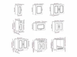 vidaxl Cocina Completa|Mueble de cocina Kalmar 14 piezas madera contrachapada