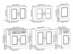 vidaxl Cocina Completa|Mueble de cocina Kalmar 7 piezas madera contrachapada