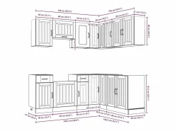 Mueble de cocina Kalmar 11 piezas madera contrachapada^vidaxl Discount