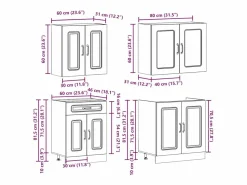 Mueble de cocina Kalmar 4 piezas madera contrachapada^vidaxl New
