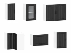 vidaxl Mueble de cocina Kalmar negra 11 piezas madera contrachapada Negro Outlet