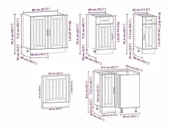 vidaxl Mueble de cocina Kalmar negra 11 piezas madera contrachapada Negro Outlet