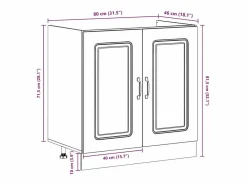vidaxl Mueble de Cocina Kalmar Roble Marrón 80 x 46 x 81,5 cm Marru00f3n New