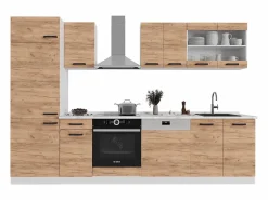 Vicco Mueble de cocina oro potencia roble/blanco 300x46x81.6 r-line Color natural oscuro Discount