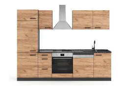 Vicco Mueble de cocina oro power roble/antracita 270x57.1x81.6 optima Color natural oscuro Best