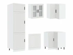 vidaxl Cocina Completa|Mueble de cocina Porto 14 piezas madera contrachapada