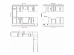 vidaxl Mueble de cocina Porto negra 14 piezas madera contrachapada Negro Hot