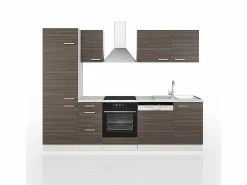 Vicco Cocina Completa|Mueble de cocina precioso gris/blanco 270x57.1x81.6 optima