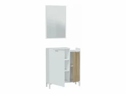 Mueble de entrada 2 puertas y 1 espejo L91 cm - Ethna^Calicosy New