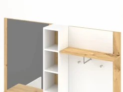 Armario De Entrada|Mueble de entrada Barry roble artesanal / 150 cm