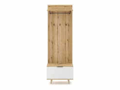 Mueble de entrada Nordic D roble evoke / tabilla / blanco 65 cm^