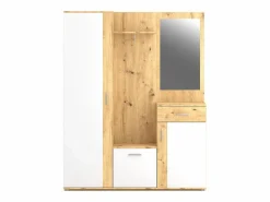 Armario De Entrada|Mueble de entrada Trio roble artesanal / blanco 145 cm