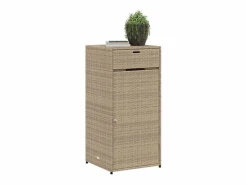 Armario De Jardín|Mueble de jardín de resina tejida, 55x55x111 cm