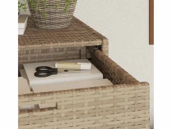 Armario De Jardín|Mueble de jardín de resina tejida, 55x55x111 cm