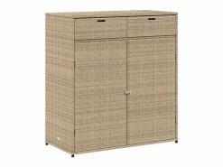 Armario De Jardín|Mueble de jardín 105x55x113 cm resina trenzada