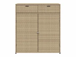 Armario De Jardín|Mueble de jardín 105x55x113 cm resina trenzada