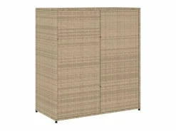 Armario De Jardín|Mueble de jardín 105x55x113 cm resina trenzada