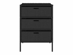 Armario De Jardín|Mueble de jardín de resina trenzada, 55x59x80 cm
