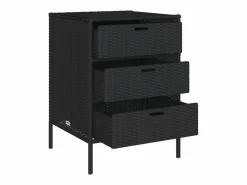 Armario De Jardín|Mueble de jardín de resina trenzada, 55x59x80 cm