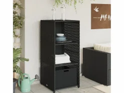 Mueble de jardín de resina trenzada, 50x55x115 cm^ Sale