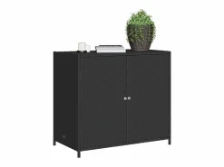 Armario De Jardín|Mueble de jardín de resina trenzada, 83x45x76 cm