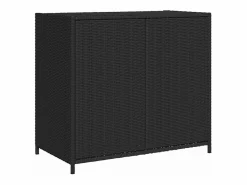 Armario De Jardín|Mueble de jardín de resina trenzada, 83x45x76 cm