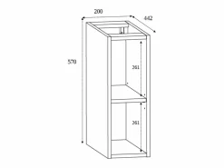 Mueble de lavabo, / Roble Craft + tirador Negro, 100 (80 + 20) x 77 x 46 cm + Encimera, patas de negras^ Outlet
