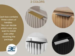 Mueble de lavabo, / Roble Craft + tirador Negro, 100 (80 + 20) x 77 x 46 cm + Encimera, patas de negras^ Outlet