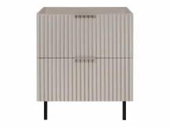 Mueble De Pared Para Baño|Mueble de lavabo, Cashmere, 60 x 77 x 46 cm, tirador plata, patas Negros, sin encimera