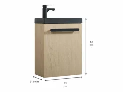 Mueble de lavabo de pared NEVADA con toallero Marru00f3n Sale