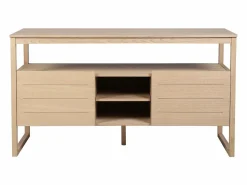 Mueble de lavabo doble de roble ATOLL Color natural claro Online