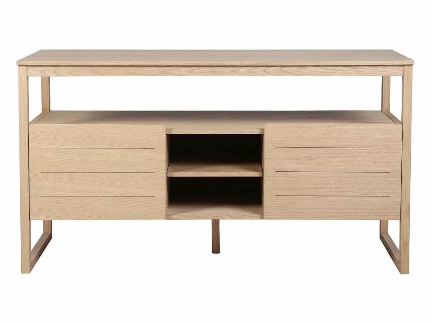 Mueble de lavabo doble de roble ATOLL Color natural claro Online
