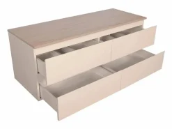 Mueble de lavabo doble suspendido SORRENTO de 120 cm Beige Sale