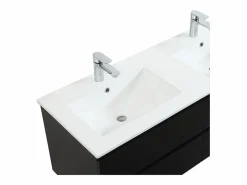 Mueble De Baño Con Doble Lavabo|Mueble de lavabo doble suspendido SORRENTO de 120 cm con encimera de cerámica