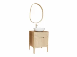 Conjunto De Baño|Mueble de lavabo individual + lavabo + grifo + espejo ALASKA