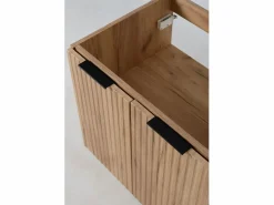 Mueble de lavabo, Roble Craft + tirador negro, 40 x 57 x 46 cm^ Discount