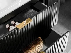 Mueble de lavabo suspendido con acabado ranurado, , 60 cm de ancho, ZEVARA^Vente-unique Discount